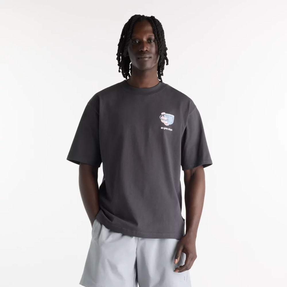 Grey Days Coffee Oversized T-Shirt - New Balance Clothing clearance