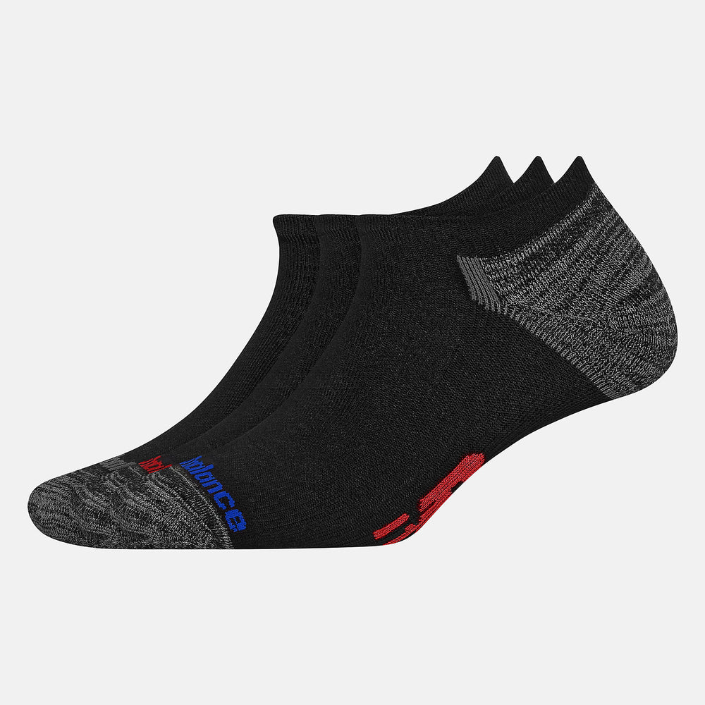Strategic Cushion No Show Socks 3 Pack | New Balance Accessories Team Red Heather - Women/Men