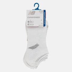 Performance Cushion No Show Socks 3 Pack | New Balance Accessories White - Women/Men