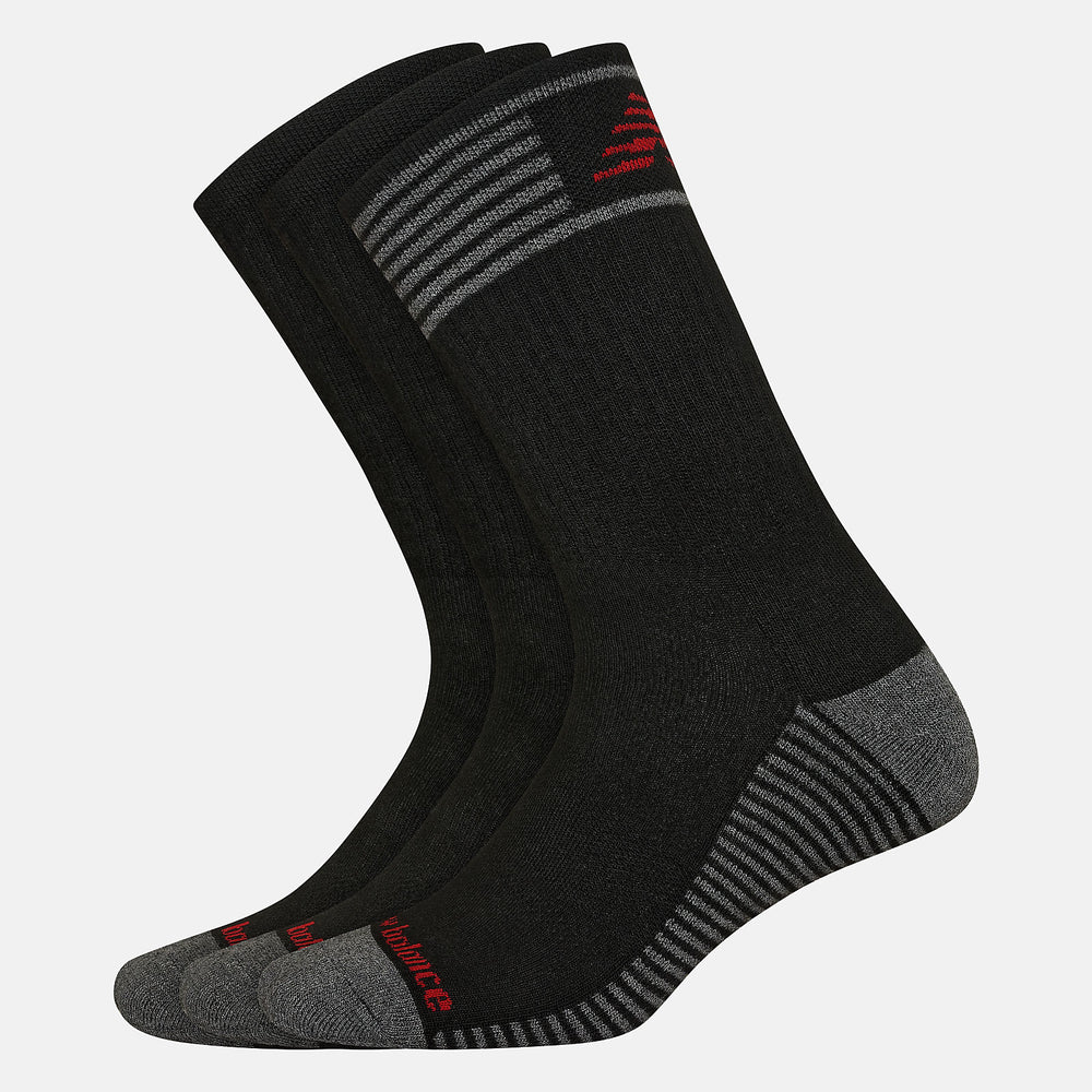 Performance Cushion Crew Socks 3 Pack | New Balance Accessories Black - Women/Men