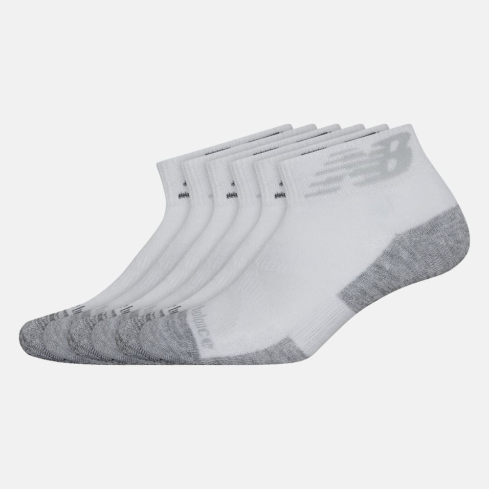 Performance Cushion Quarter Socks 6 Pack | New Balance Accessories White - Women/Men