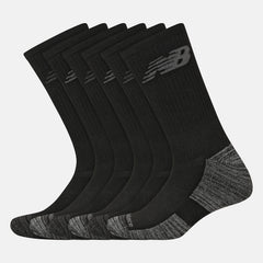 Performance Cushion Crew Socks 6 Pack | New Balance Accessories Black - Women/Men