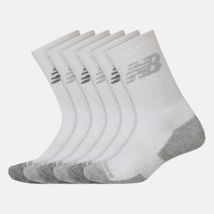Performance Cushion Crew Socks 6 Pack | New Balance Accessories White - Women/Men