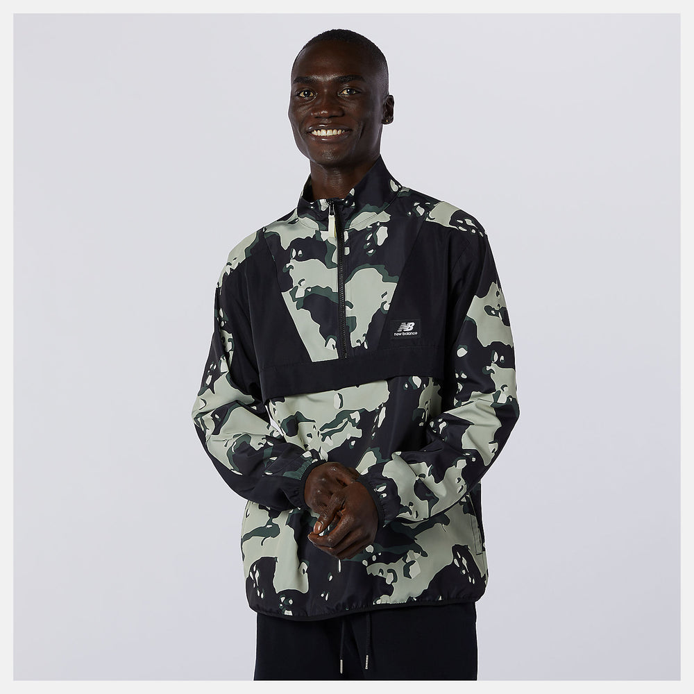 NB Essentials Camo Anorak | New Balance Clothing Black/Magnet - Men