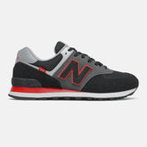 574 | New Balance Shoes Black/Velocity Red - Men