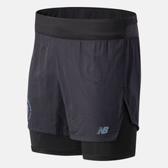 NYC Marathon Q Speed 5 inch 2 In 1 Short | New Balance Clothing Black - Men