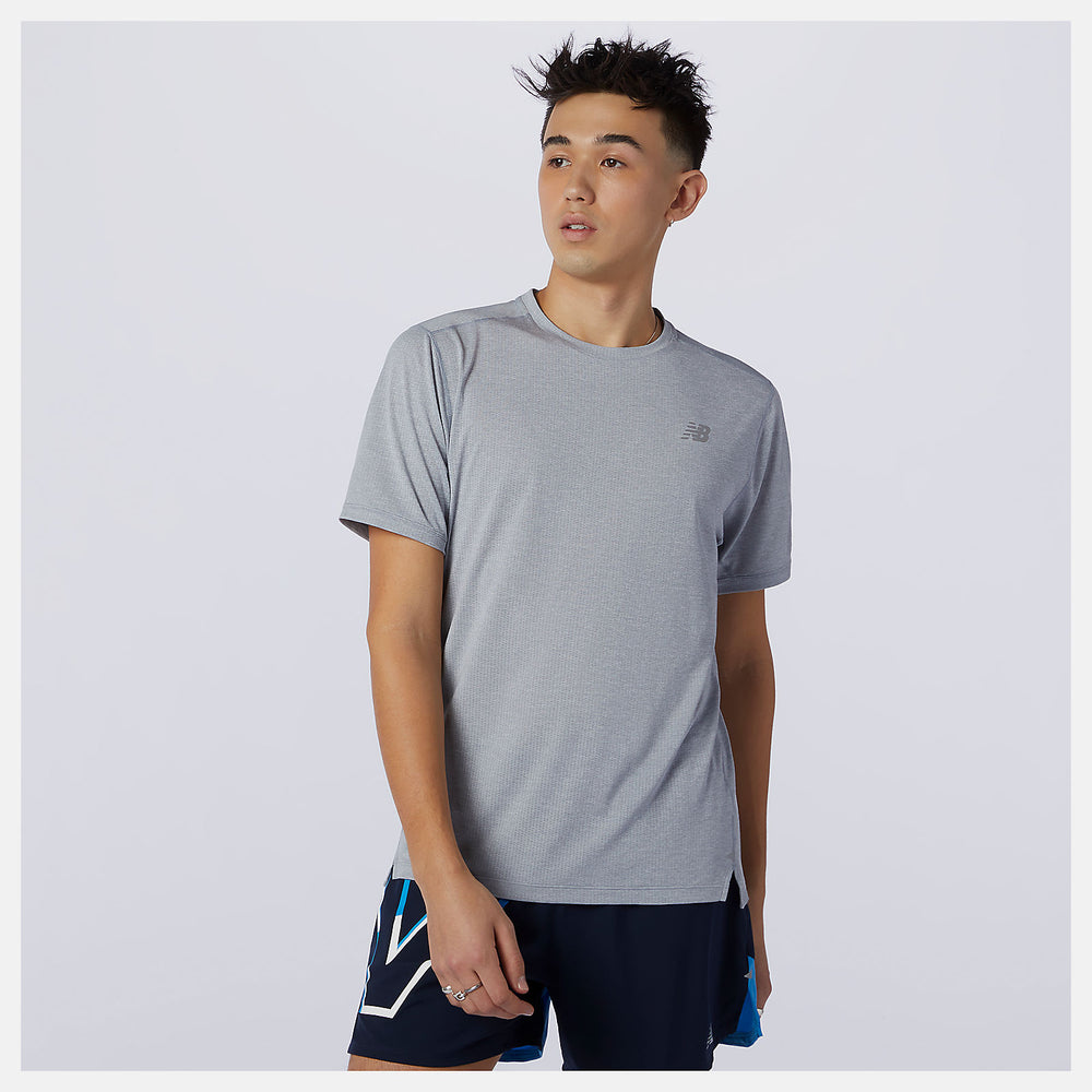 Impact Run Short Sleeve | New Balance Clothing Athletic Grey - Men