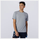 Impact Run Short Sleeve | New Balance Clothing Athletic Grey - Men