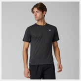 Impact Run Short Sleeve | New Balance Clothing Black Heather - Men