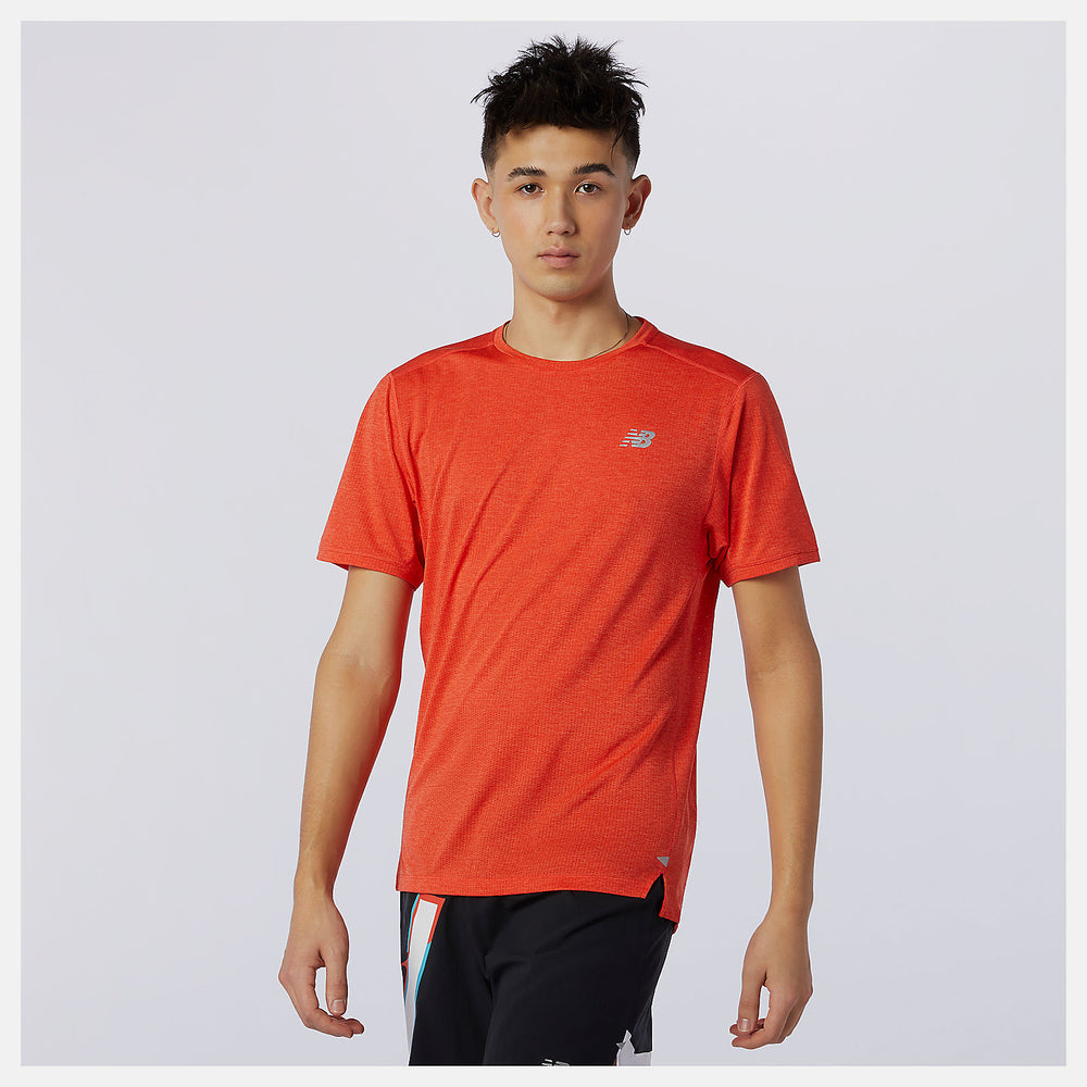Impact Run Short Sleeve | New Balance Clothing Ghost Pepper - Men