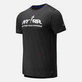 RFL Printed Impact Run Short Sleeve | New Balance Clothing Black Heather - Men