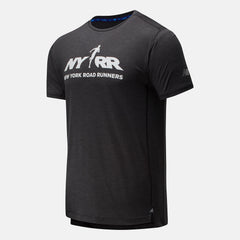 RFL Printed Impact Run Short Sleeve | New Balance Clothing Black Heather - Men