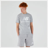 Essentials Stacked Logo Tee | New Balance Clothing Athletic Grey - Men