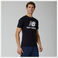 Essentials Stacked Logo Tee | New Balance Clothing Black - Men