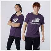 Essentials Stacked Logo Tee | New Balance Clothing Prism Purple - Men