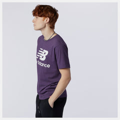 Essentials Stacked Logo Tee | New Balance Clothing Prism Purple - Men
