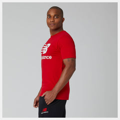 Essentials Stacked Logo Tee | New Balance Clothing Team Red - Men