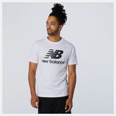 Essentials Stacked Logo Tee | New Balance Clothing White - Men