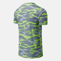 Printed Accelerate Short Sleeve | New Balance Clothing Bleached Lime Glo/Outerspace - Men