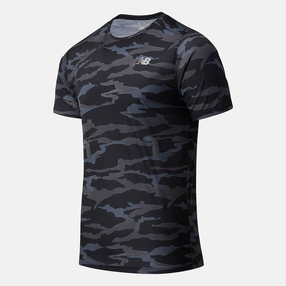 Printed Accelerate Short Sleeve | New Balance Clothing Black Camo - Men