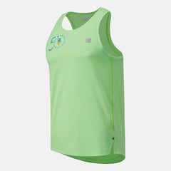 NYC Marathon Impact Run Singlet | New Balance Clothing Energy Lime - Men