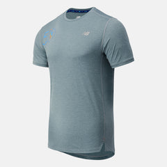 NYC Marathon Impact Run Short Sleeve | New Balance Clothing Light Slate - Men