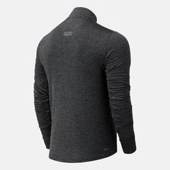 NYC Marathon Impact Run Grid Back Half Zip | New Balance Clothing Heather Charcoal - Men