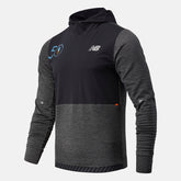NYC Marathon Impact Run Grid Back Hoodie | New Balance Clothing Heather Charcoal - Men