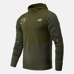 NYC Marathon Impact Run Grid Back Hoodie | New Balance Clothing Oak Leaf Green - Men