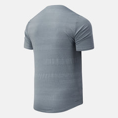 NYC Marathon Q Speed Fuel Jacquard Short Sleeve | New Balance Clothing Athletic Grey - Men