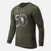 NYC Marathon Q Speed Fuel Jacquard Long Sleeve | New Balance Clothing Oak Leaf Green - Men