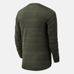 NYC Marathon Q Speed Fuel Jacquard Long Sleeve | New Balance Clothing Oak Leaf Green - Men