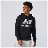 NB Essentials Stacked Logo Po Hoodie | New Balance Clothing Black - Men
