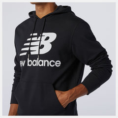 NB Essentials Stacked Logo Po Hoodie | New Balance Clothing Black - Men