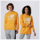 NB Essentials Stacked Logo Po Hoodie | New Balance Clothing Habanero - Men