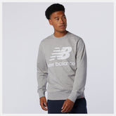 NB Essentials Stacked Logo Crew | New Balance Clothing Athletic Grey - Men