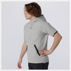 Fortitech Fleece Short Sleeve Hoodie | New Balance Clothing Athletic Grey - Men