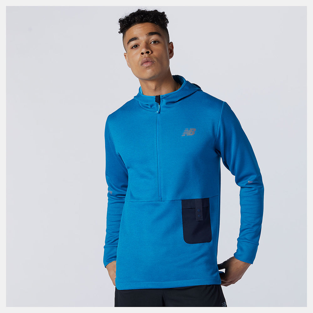 Q Speed Fuel Hoodie | New Balance Clothing Wave Blue - Men