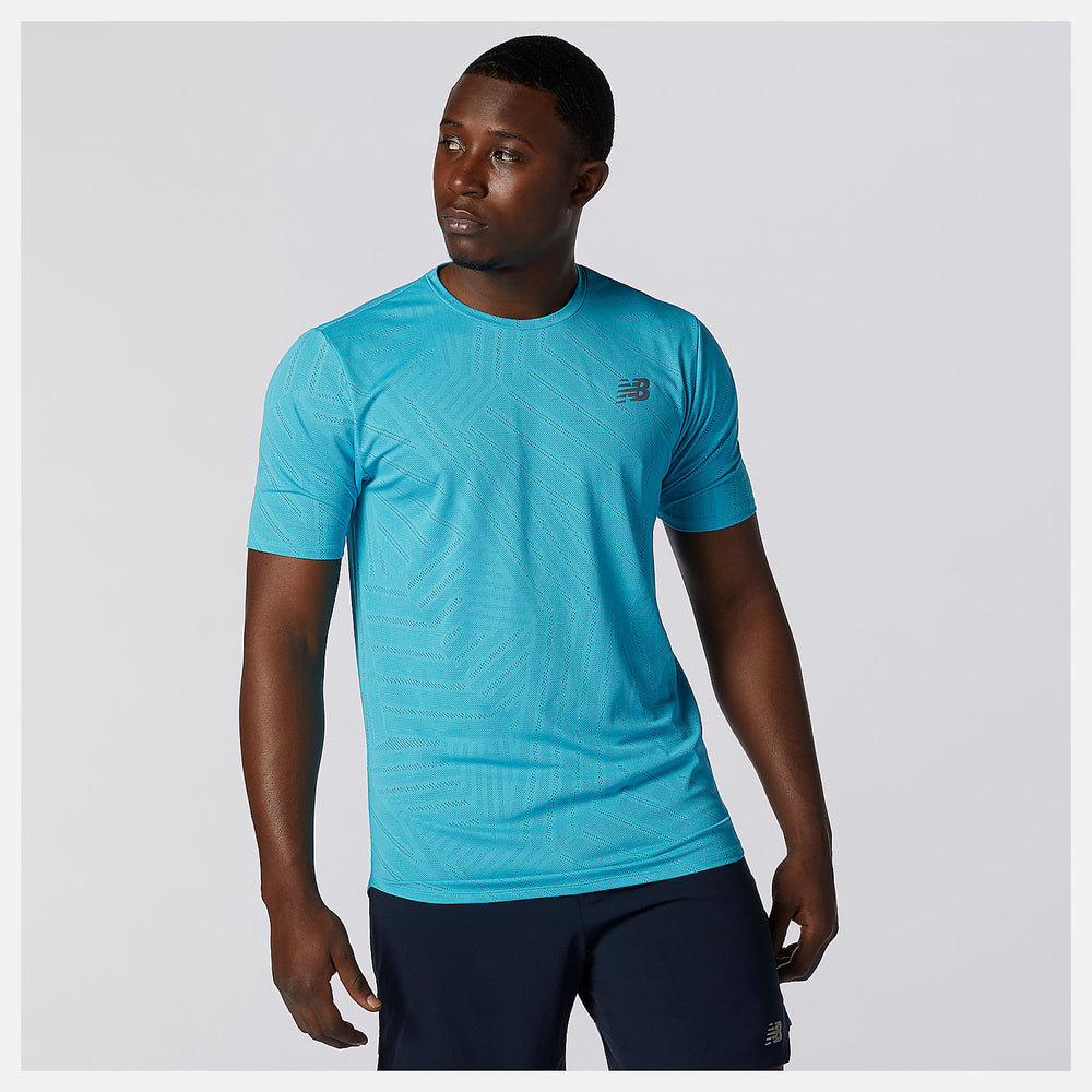 Q Speed Fuel Short Sleeve | New Balance Clothing Virtual Sky - Men