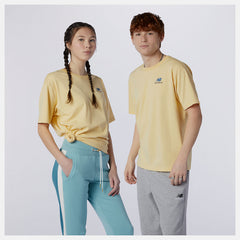 NB Essentials Embroidered Tee | New Balance Clothing Yellow - Women/Men