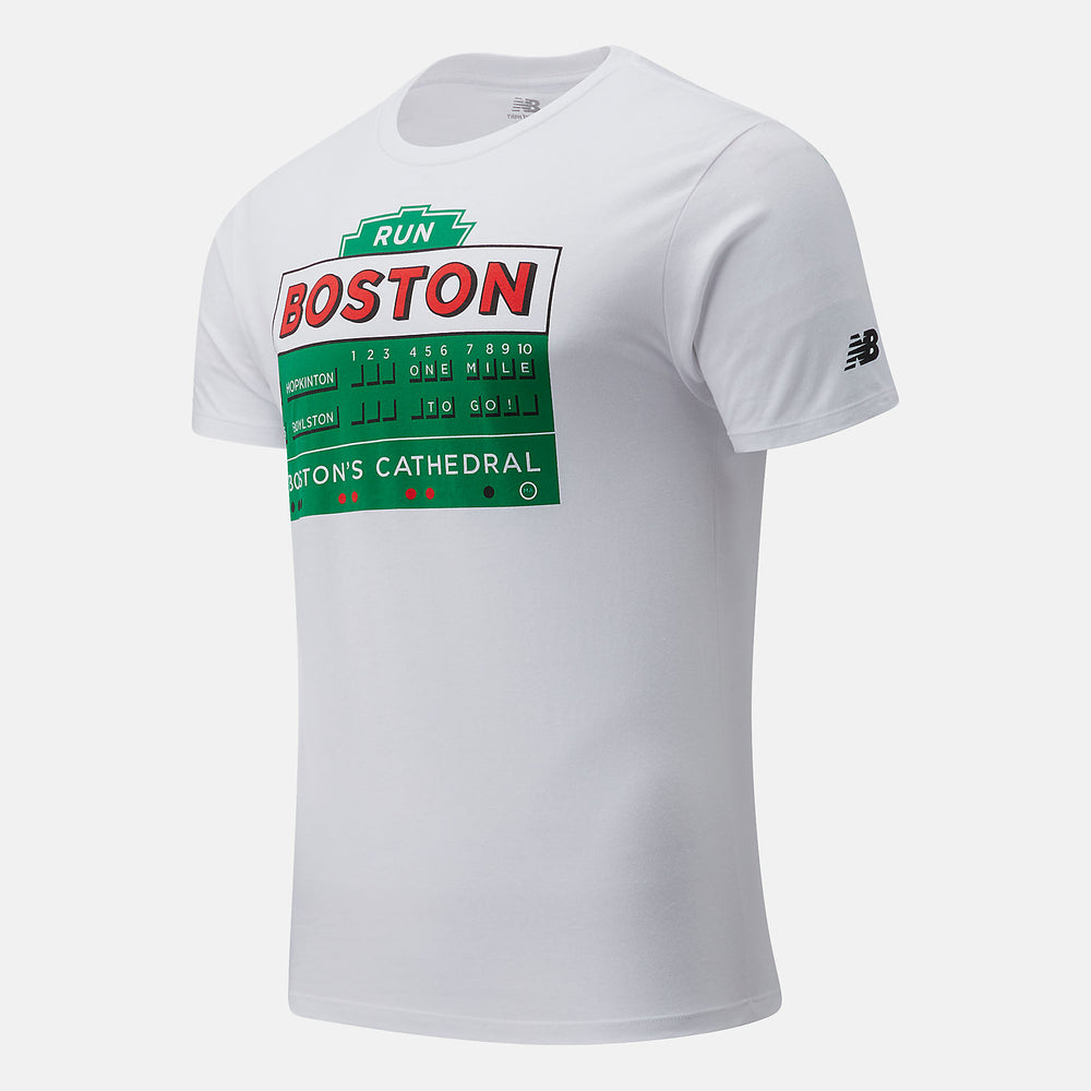 Boston One Mile To Go Graphic Tee | New Balance Clothing White - Men