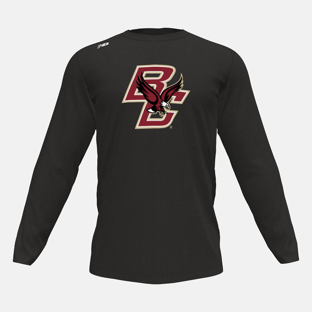 Long Sleeve Tech Tee(Boston College) | New Balance Clothing Team Black - Men