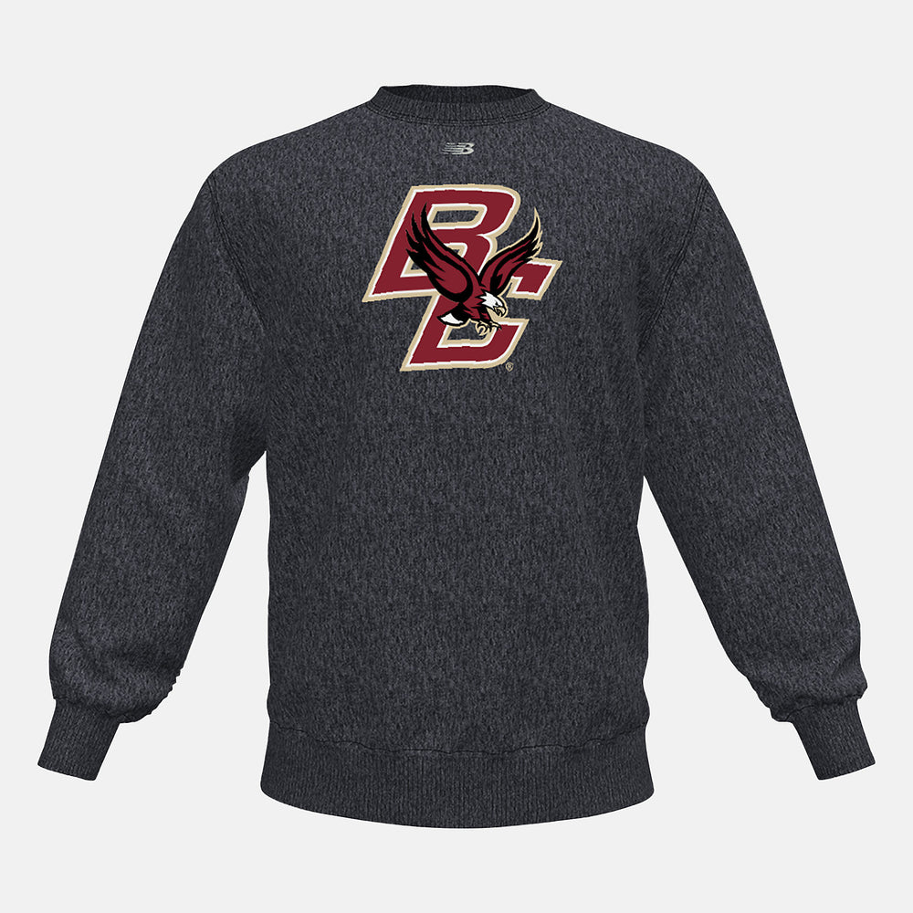 NB Crew Fleece(Boston College) | New Balance Clothing Black Heather - Men