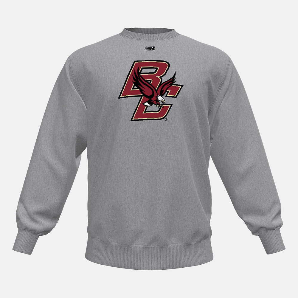 NB Crew Fleece(Boston College) | New Balance Clothing Med Heather Grey - Men