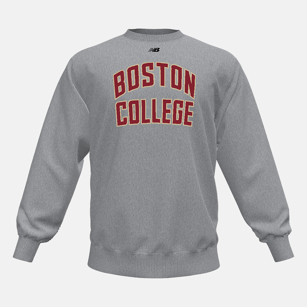 NB Crew Fleece(Boston College) | New Balance Clothing Med Heather Grey - Men