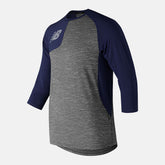 Asym 2.0 Right 3/4 Sleeve | New Balance Clothing Team Navy - Men
