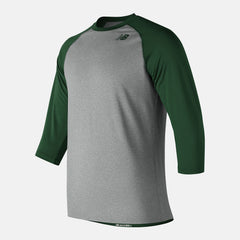 3/4 Baseball Raglan Top | New Balance Clothing Team Dark Green - Men