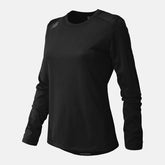 NB Long Sleeve Tech Tee | New Balance Clothing Team Black - Women