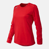 NB Long Sleeve Tech Tee | New Balance Clothing Team Red - Women