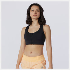 NB Power X Zip Front Bra | New Balance Clothing Black - Women